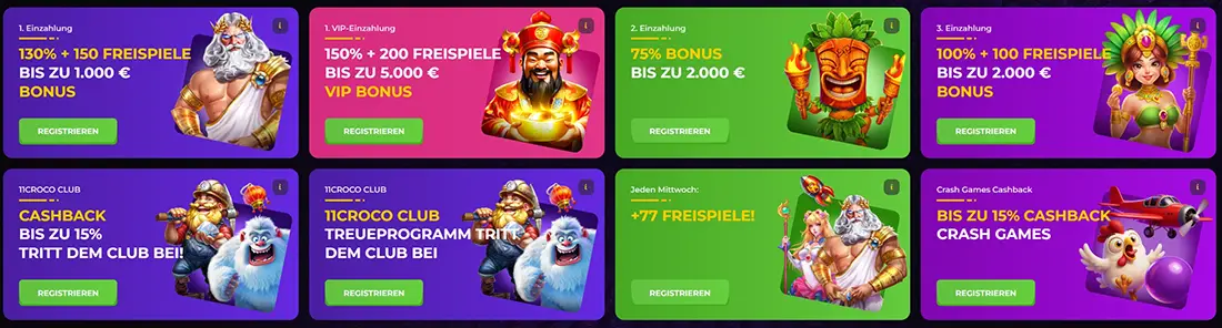 11Croco Casino Bonus & Promotions